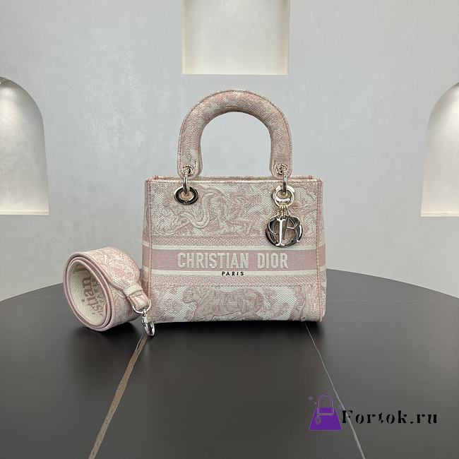 Fortok Dior Lady D-lite Light Pink 24*20*11cm - 1