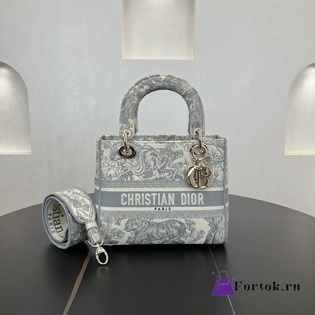 Fortok Dior Lady D-lite Light Blue 24*20*11cm - 1