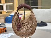 Fortok Chloe Summer Banana Hobo Bag Brown 36*21.5 cm - 1