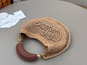 Fortok Chloe Summer Banana Hobo Bag Brown 36*21.5 cm - 3