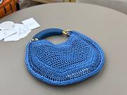 Fortok Chloe Summer Banana Hobo Bag Blue 36*21.5 cm - 3