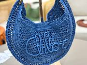 Fortok Chloe Summer Banana Hobo Bag Blue 36*21.5 cm - 2
