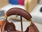 Fortok Chloe Summer Banana Hobo Bag Dark Brown 36*21.5 cm - 6