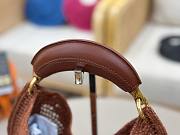 Fortok Chloe Summer Banana Hobo Bag Dark Brown 36*21.5 cm - 5