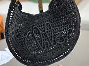 Fortok Chloe Summer Banana Hobo Bag Black 36*21.5 cm - 3