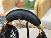 Fortok Chloe Summer Banana Hobo Bag Black 36*21.5 cm - 5