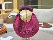 Fortok Chloe Summer Banana Hobo Bag Pink 36*21.5 cm - 1