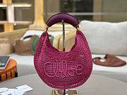 Fortok Chloe Summer Banana Hobo Bag Pink 36*21.5 cm - 3