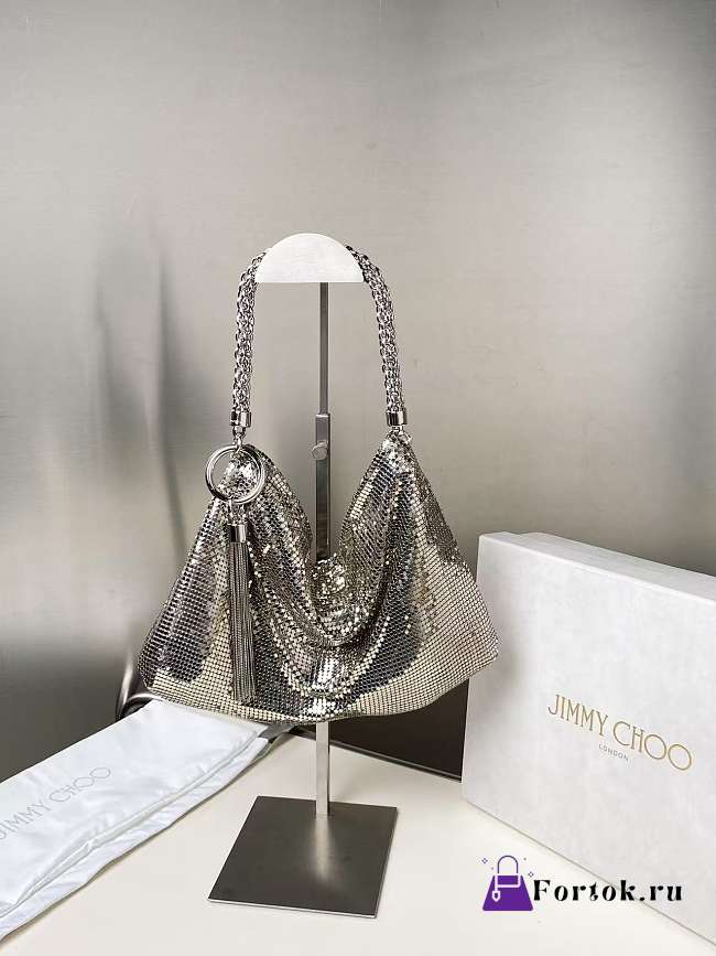 Fortok Jimmy Choo Callie shoulder bag Silver 24 ×20 ×3.5 cm - 1