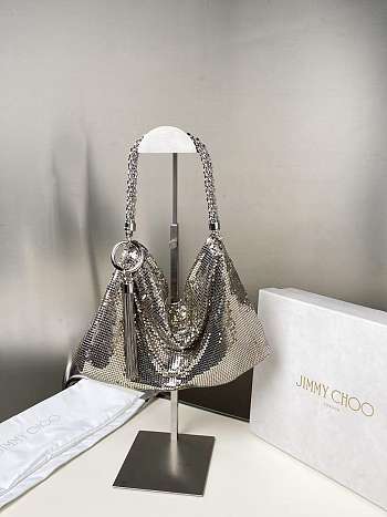 Fortok Jimmy Choo Callie shoulder bag Silver 24 ×20 ×3.5 cm
