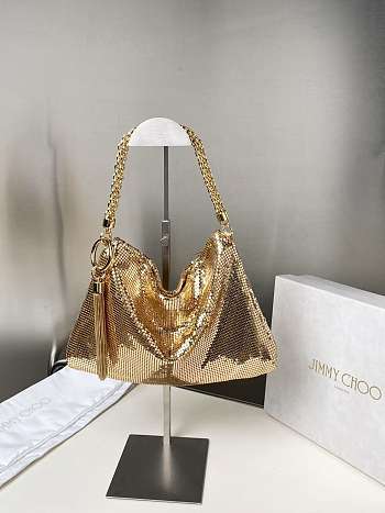 Fortok Jimmy Choo Callie shoulder bag Gold 24 ×20 ×3.5 cm