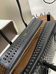 Fortok Alaïa Neo Mina 32 Perforated Calfskin Tote Black 32x19x16cm - 6