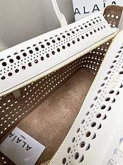 Fortok Alaïa Neo Mina 32 Perforated Calfskin Tote White 32x19x16cm - 6
