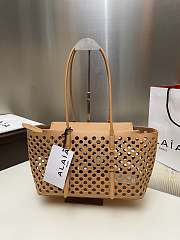 Fortok Alaïa Neo Mina 32 Perforated Calfskin Tote Brown 32x19x16cm - 1