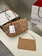 Fortok Alaïa Neo Mina 32 Perforated Calfskin Tote Brown 32x19x16cm - 6