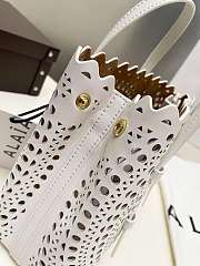 Fortok Mina 25 vienne circulaire white leather tote bag 20 x 17 x 10 cm - 6