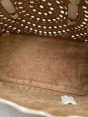 Fortok Mina 25 vienne circulaire white leather tote bag 20 x 17 x 10 cm - 5