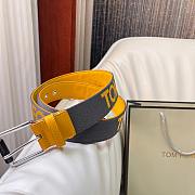 Fortok Tom Ford Reversible Belt Yellow Black 4cm  - 6