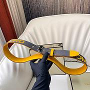 Fortok Tom Ford Reversible Belt Yellow Black 4cm  - 4