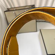 Fortok Tom Ford Reversible Belt Yellow Black 4cm  - 2