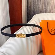 Fortok Hermes Belt Gold Hardware 1.8 cm Black - 1