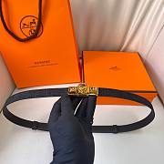 Fortok Hermes Belt Gold Hardware 1.8 cm Black - 2