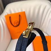 Fortok Hermes Belt Gold Hardware 1.8 cm Black - 3