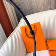 Fortok Hermes Belt Silver Hardware 1.8 cm Navy Blue - 5
