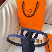 Fortok Hermes Belt Gold Hardware 1.8 cm Navy Blue 02 - 5