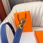 Fortok Hermes Belt Gold Hardware 1.8 cm Navy Blue 02 - 4