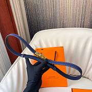 Fortok Hermes Belt Gold Hardware 1.8 cm Navy Blue 02 - 2
