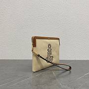 Fortok Celine SMALL POUCH WITH STRAP IN TEXTILE WITH ANCHOR EMBROIDERY AND CALFSKIN 24x17x2cm - 6