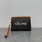 Fortok Celine SMALL POUCH WITH STRAP IN TEXTILE AND Black 24x17x2cm - 1