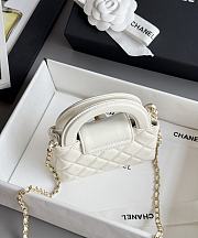 Fortok Chanel Kelly White Mini 8.3x12.5x4cm - 5