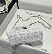 Fortok Chanel Kelly Sequins White 13x19x7cm - 6