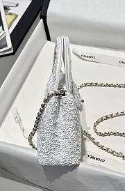 Fortok Chanel Kelly Sequins White 13x19x7cm - 3
