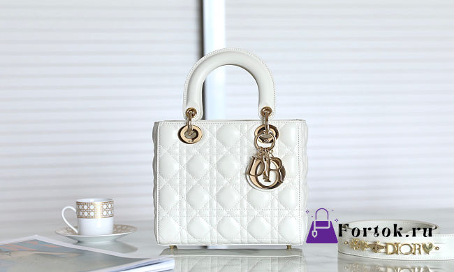 Fortok Dior ABC Bag White 20 x 16.5 x 8 cm - 1
