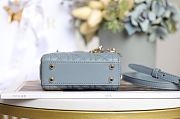 Fortok Dior Mini Lady Blue 12 x 10 x 5 cm - 4
