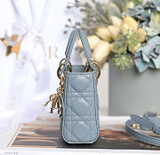 Fortok Dior Mini Lady Blue 12 x 10 x 5 cm - 6