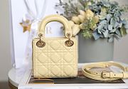 Fortok Dior Mini Lady Yellow 12 x 10 x 5 cm - 5