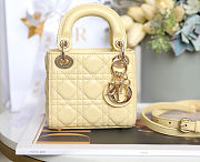 Fortok Dior Mini Lady Yellow 12 x 10 x 5 cm - 4