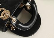Fortok Dior Mini Lady Black 12 x 10 x 5 cm - 6