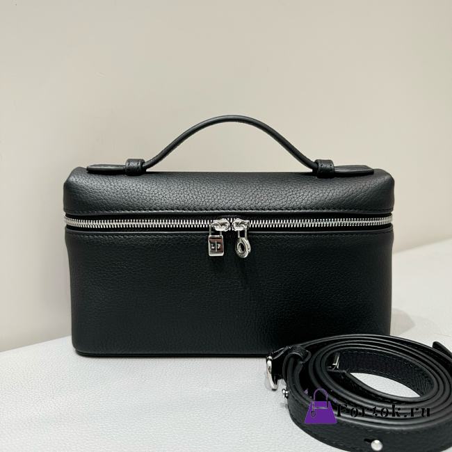 Fortok Loro Piana Extra Pocket L27 Black  27 x 10 x 16 cm - 1