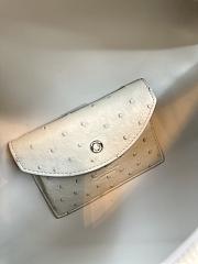 Fortok Loro Piana Extra Pocket L27 Light Moss Ostrich Leather 27 x 10 x 16 cm - 3