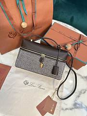 Fortok Loro Piana Extra Pocket L27 Brown Canvas 27 x 10 x 16 cm  - 6