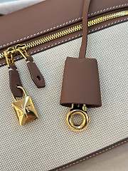 Fortok Loro Piana Extra Pocket L27 Beige Canvas 27 x 10 x 16 cm  - 4