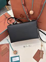 Fortok Loro Piana Extra Pocket L27 Black With Gold Hardware 27 x 10 x 16 cm  - 3