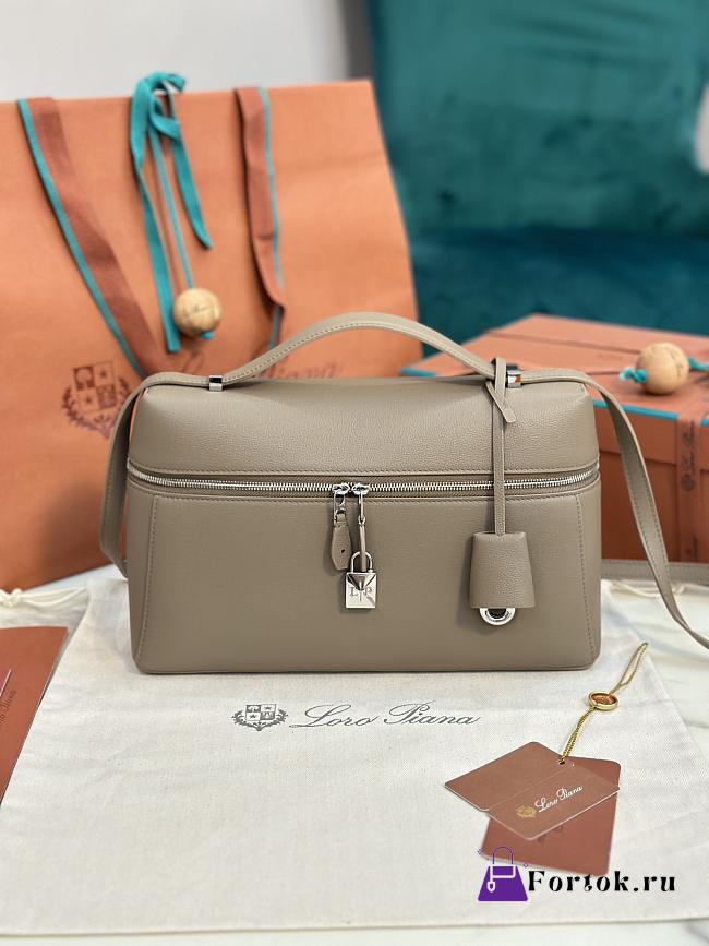 Fortok Loro Piana Extra Pocket L27 Ebony 27 x 10 x 16 cm  - 1