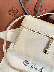 Fortok Loro Piana Extra Pocket L27 Beige With Gold Hardware 27 x 10 x 16 cm  - 6