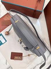 Fortok Loro Piana Extra Pocket L27 Grey 27 x 10 x 16 cm  - 2